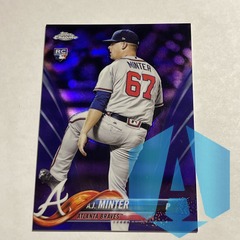 2018 Topps Chrome Purple 093/299 A.J. Minter #180 Rookie RC